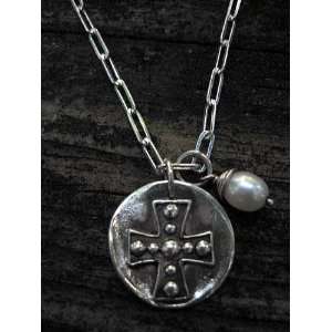 Relic Dotted Cross Charm with Pearl Drop Charm, This awesome charm 