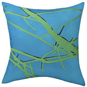  Set of 2 Abstract Blue and Green Pillows: Home & Kitchen