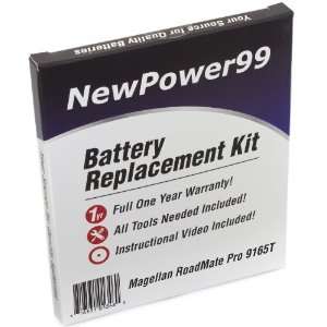  Battery Replacement Kit for Magellan RoadMate Pro 9165T 
