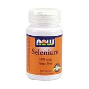  Selenium Yeast Free 100 Tabs 100 mcg   NOW Foods Health 