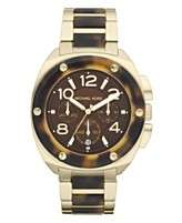 Michael Kors Watch, Womens Chronograph Gold Tone Stainless Steel and 