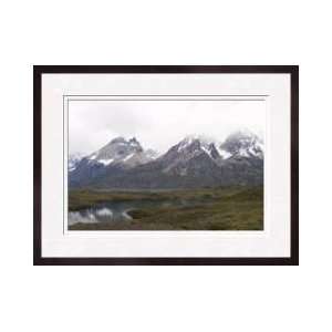  Snow Dusted Mountains Patagonia Chile Framed Giclee Print 