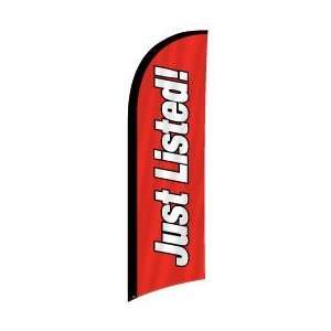  7ft Red Just Listed Feather Flag (Flag Only) Patio, Lawn 