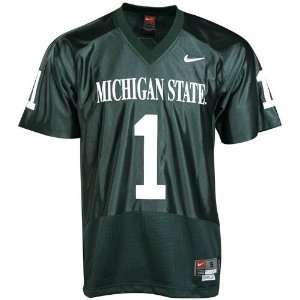  State Spartans #1 Green Twilled Football Jersey