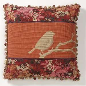 Bird Pillow, Woven in France , Designed and Finished in the Usa, Hand 