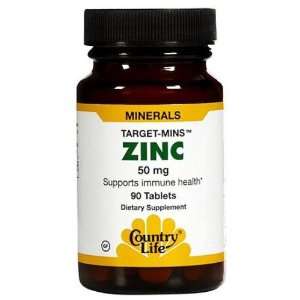  Country Life  Zinc 50 mg 90 Tablets Health & Personal 