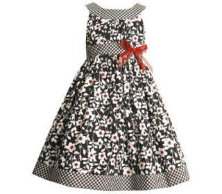 Bonnie Jean Girl Black White Red Fall Holiday Dress 6  
