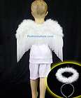   feather angel wings & marabou headband halo angel bird fairy costume