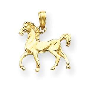   IceCarats Designer Jewelry Gift 14K Standing Horse Pendant Jewelry
