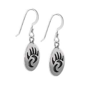 Sterling Silver Bear Paw with French Wire Hook Back Finding Dangle 