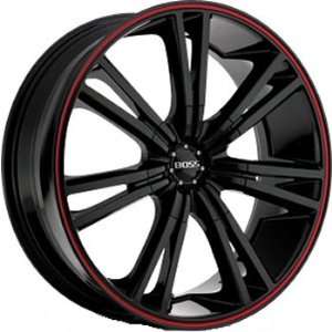 Boss 339 20x8.5 Black Red Wheel / Rim 5x110 & 5x115 with a 38mm Offset 
