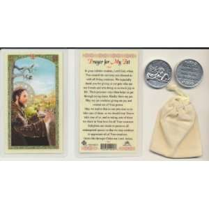 St Saint Francis Prayer for My Pet Holy Card Laminated from Italy and 