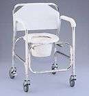 NOVA Shower Chair Commode Rolling Wheelchair with Pail & Lid 8800 FREE 
