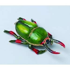  Green bug bejeweled jewelry box: Home & Kitchen