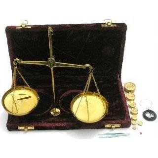 100 + Gram Brass Balance Scale in Case with Weights