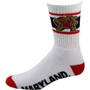  Maryland Terrapins Striped Cushion Crew Socks: Sports 