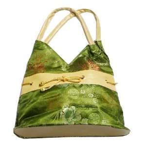  Chinese Silk Green Handbag 