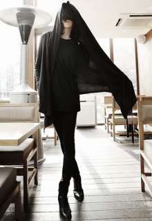 Mens Unique Cool Hooded Belted Cape Cloak with Gloves  