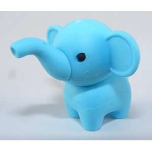    Elephant Japanese Animal Erasers. 2 Pack. Blue Toys & Games