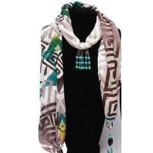  Sophie by Indesign Studio Native American Turquoise Scarf 