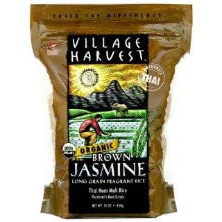 Village Harvest Organic Brown Thai Jasmine Rice, 16 Ounce (Pack of 6)