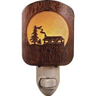   Wood Cabin Night Light Lamp (1 pc Random) 8 inch