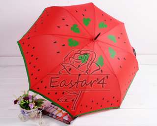 New watermelon anti UV sun/rain parasol stick umbrella  