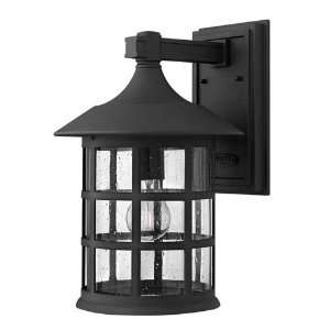   Freeport   One Light Wall Sconce, Black Finish with Clear Seedy Glass