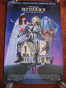 BEETLEJUICE original MOVIE POSTER > ROLLED 1988 >1980s Michael Keaton