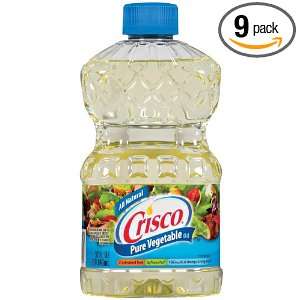 Crisco Pure Vegetable Oil, 32 Ounce (Pack of 9)  Grocery 