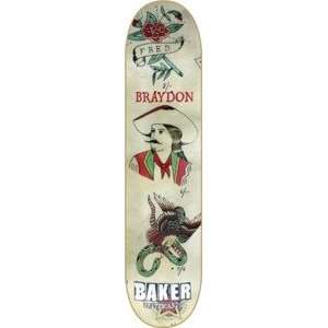 Baker Braydon Szafranski Tattoo Skateboard Deck   8.25 x 32  