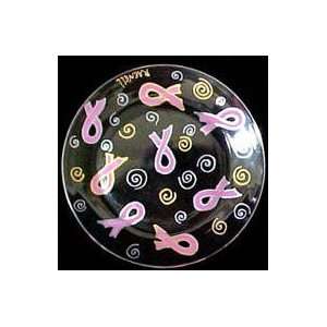 Pretty in Pink Design   Hand Painted   Dinner/Display Plate   10 inch 