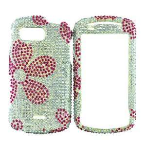  For Samsung Moment Bling Hard Case Hot Pink Daisies 