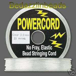 27 Yards Clear Powercord Spool~2mm Elastic Bead Cord  