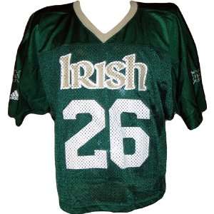  Notre Dame #26 Game Used 2006 07 Green Lacrosse Jersey 