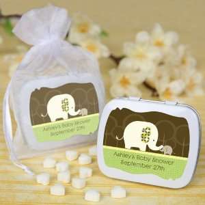   Baby Elephant   Personalized Mint Tin Baby Shower Favors: Baby