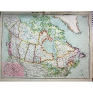  MAP c1890 CANADA KLONDIKE HUDSON NEWFOUNDLAND EDWARD