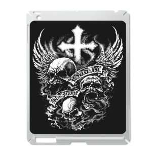  iPad 2 Case Silver of God Is My Judge Skulls Cross and 