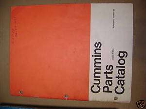 CUMMINS MODEL V 504 PARTS CATALOG MANUAL BOOK+  