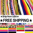 Neon Colored Shoe Laces Oval Round Flat Rainbow Rasta Skull Star 