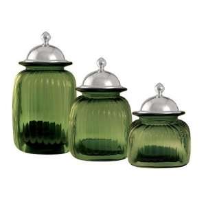   : Canisters 3 Piece Set with Barrington Lid in Sage: Kitchen & Dining