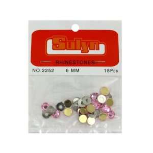  Bulk Pack of 96   18 pc 6mm rhinestones (Each) By Bulk 