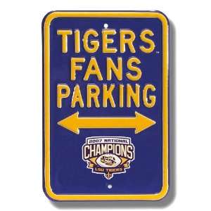  LSU Tigers Purple 2007 NCAA Football Champions Parking 