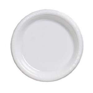  White 7 Plastic Plate   12/50 Ct Cs Health & Personal 