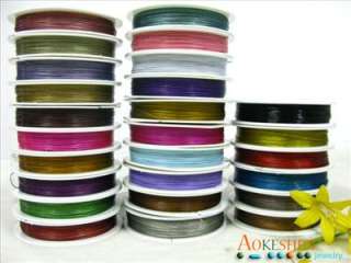 26 Rolls Colourful Tiger Tail Beading Wire 0.45mm NH  
