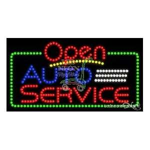 Auto Service LED Sign 17 inch tall x 32 inch wide x 3.5 inch deep 