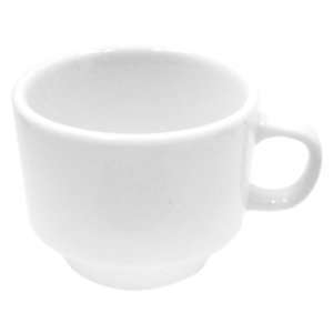 CUP STACKABLE WHITE 8 OZ, CS 3/DZ, 07 0638 VERTEX CHINA COFFEE CUPS 