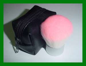 Make up Pink POWDER Face Brush black case KABUKI New  