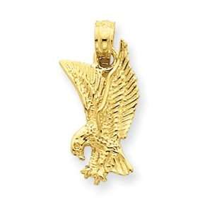   IceCarats Designer Jewelry Gift 14K Eagle Landing Pendant Jewelry