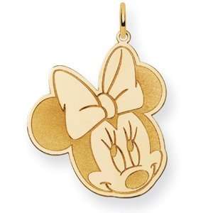   Minnie Charm 1in   Gold Plated/Gold Plated Sterling Silver Jewelry
